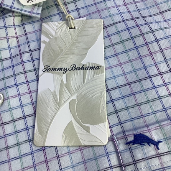 Tommy Bahama Island Zone Sarasota Stretch Cabo Check Shirt Mens XL NWT - Picture 4 of 16